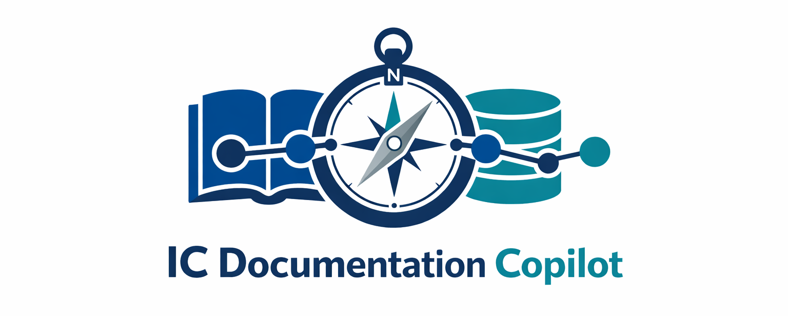 IC Documentation Copilot logo (document, database, and compass connected by nodes).